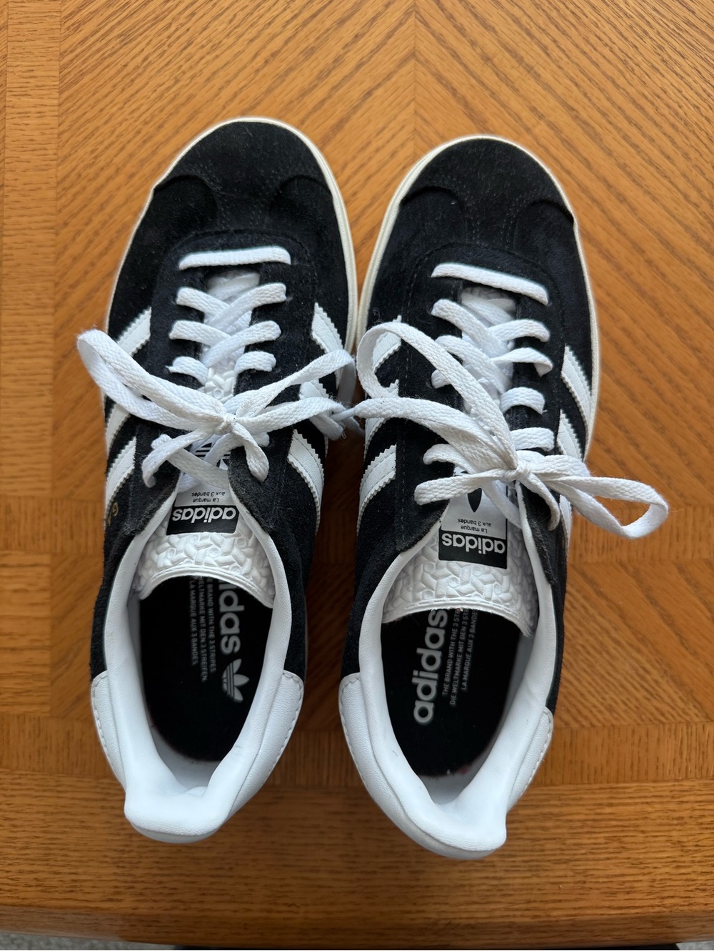 Adidas Women’s Black & White Gazelle Suede Sneakers